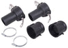 3" Polypropylene Cam Lever Kit - Lightweight & Chemical Resistant for Medium to Large Flow