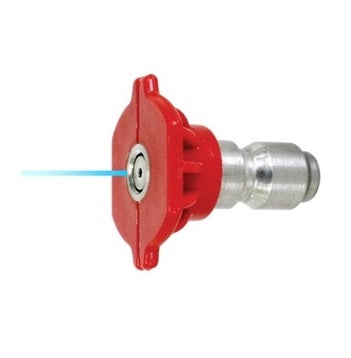 0° Red Colour Coded 11.6mm Quick Release Wash Nozzle – Pencil Jet
