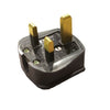 Black 13 Amp Rubber Plug - Heavy-Duty & Durable UK Mains Plug