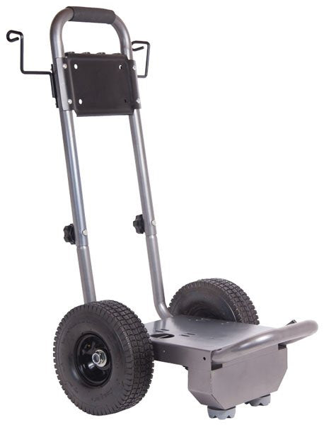 Small Trolley – Powder-Coated Steel Frame with 10″ Pneumatic Tyres, Gun & Lance Brackets – Kit Form Assembly