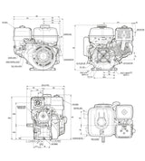 Honda GX270-QXE4 Petrol Engine – 8.4 Hp, Electric Start, 1" Shaft – Part No: GX270UT2-QX-E4-OH