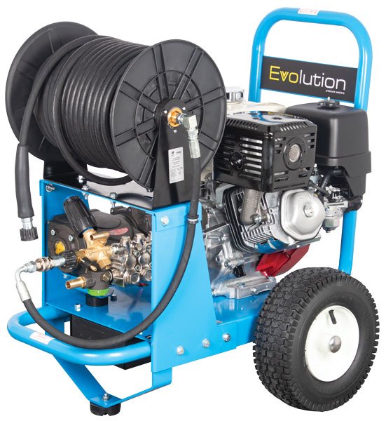 Evolution 2 15250 Petrol Pressure Washer - Electric Start, Extreme Pressure & Integrated Hose Reel