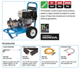 Evolution 2 21200 Petrol Pressure Washer - Max Flow, High Pressure & Gearbox Drive for Peak Performance