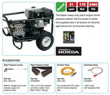 Rapier 21170 Petrol Pressure Washer - High Flow, Robust Power with Gearbox Drive