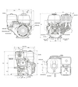 Honda GX390-QXQ4 Petrol Engine – 13.0 Hp, Recoil Start, 1" Shaft – Part No: GX390K1QX