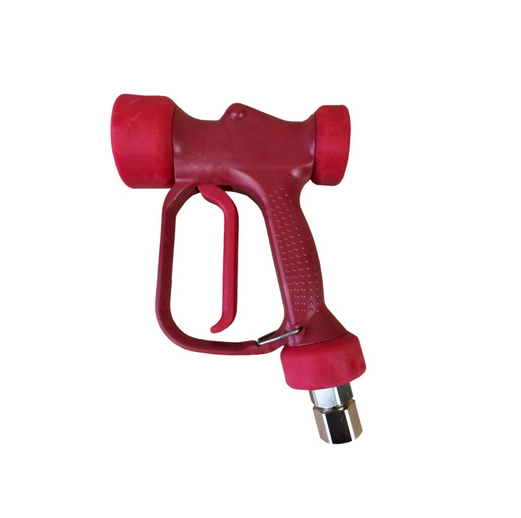 RB65 Washdown Gun – Red with Stainless Shaft (Swivel Inlet)