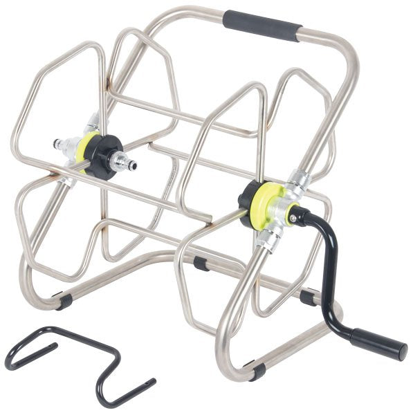 Frame Mount Manual Hose Reel - Stainless Steel (AISI304) for 50m of 1/2" Hose
