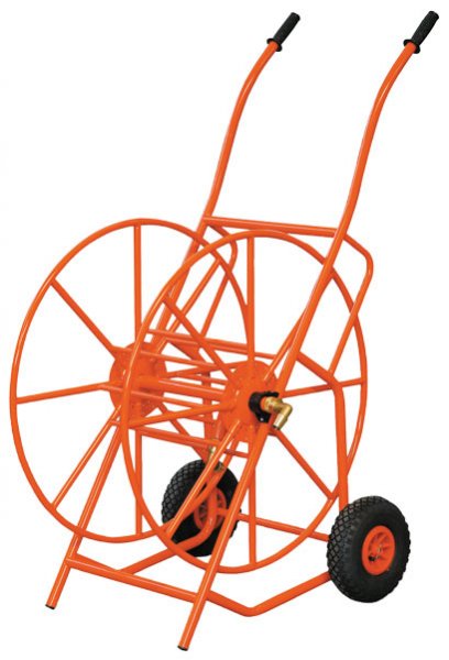 Heavy-Duty Trolley Mount Manual Hose Reel - 130m Capacity for 1" Hose