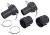 3" Polypropylene Cam Lever Kit - Lightweight & Chemical Resistant for Medium to Large Flow