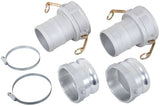 4" Aluminium Cam Lever Kit - Heavy-Duty & Rapid Connection for Large Flow