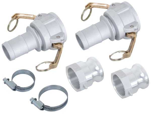 1 1/2" Aluminium Cam Lever Kit - Robust & Rapid Connection for General Fluid Transfer