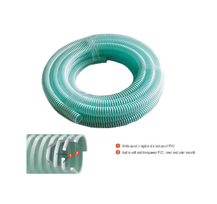 Tricoflex Spirabel Standard Duty Suction Hose – Transparent PVC, 50m Rolls