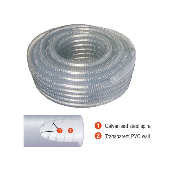 Tricoflex Spire Acier Heavy Duty Suction Hose – Steel Reinforced, 30m Rolls