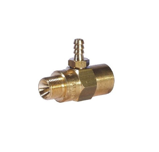 Non-Adjustable Brass Chemical Injector – 3/8″ F x 3/8″ M, PA, Up to 280 Bar