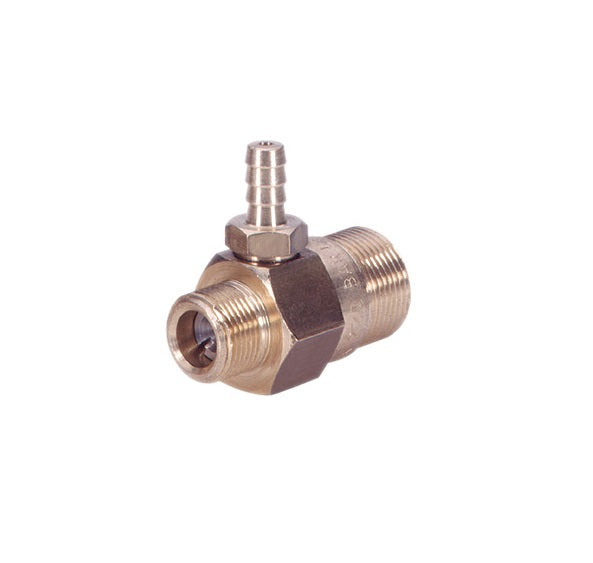Non-Adjustable Brass Chemical Injector – 3/8″ M x M22 M, PA, Up to 280 Bar