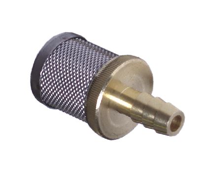 Brass Chemical Strainer – 1/4″ (7mm) Hose Tail – 32mm Length – 23-010