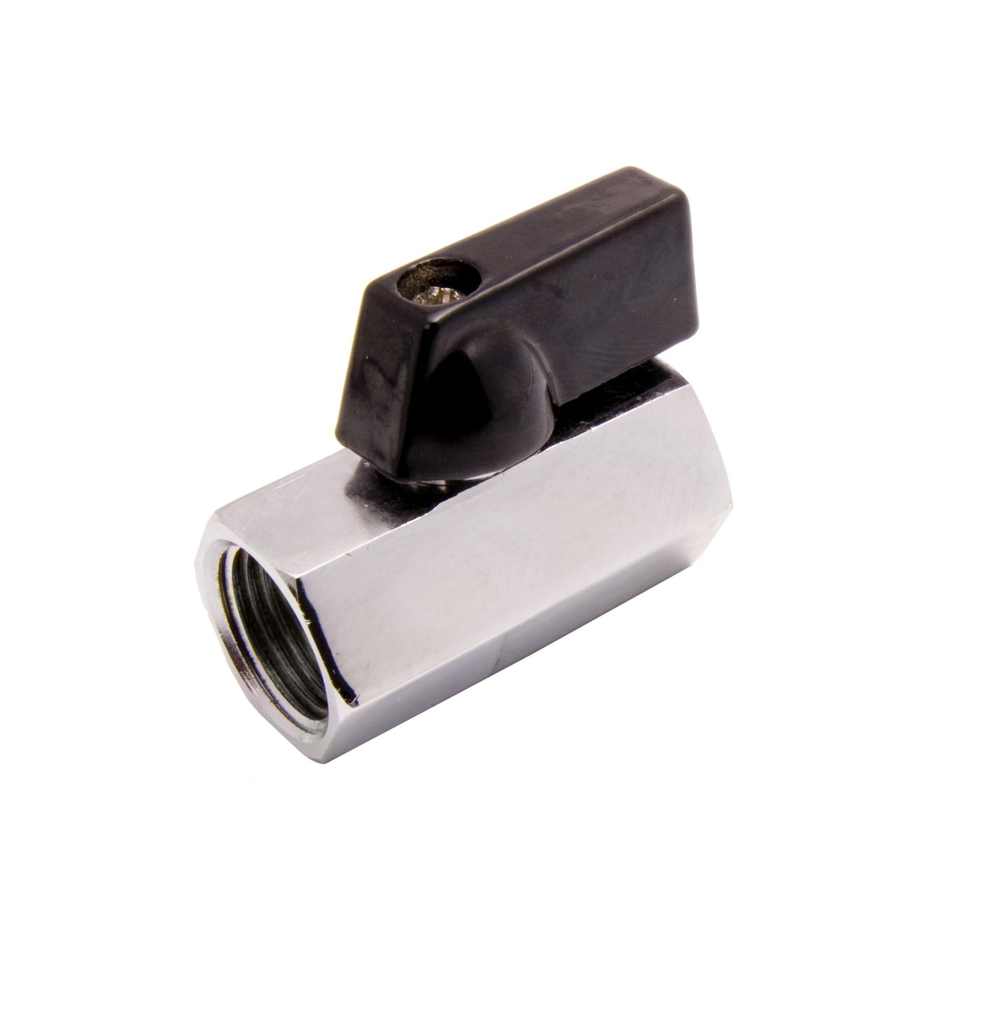 Mini Ball Valves – Low Pressure, Female x Female, 10 Bar, Chrome-Plated Brass (1/4" to 1/2")