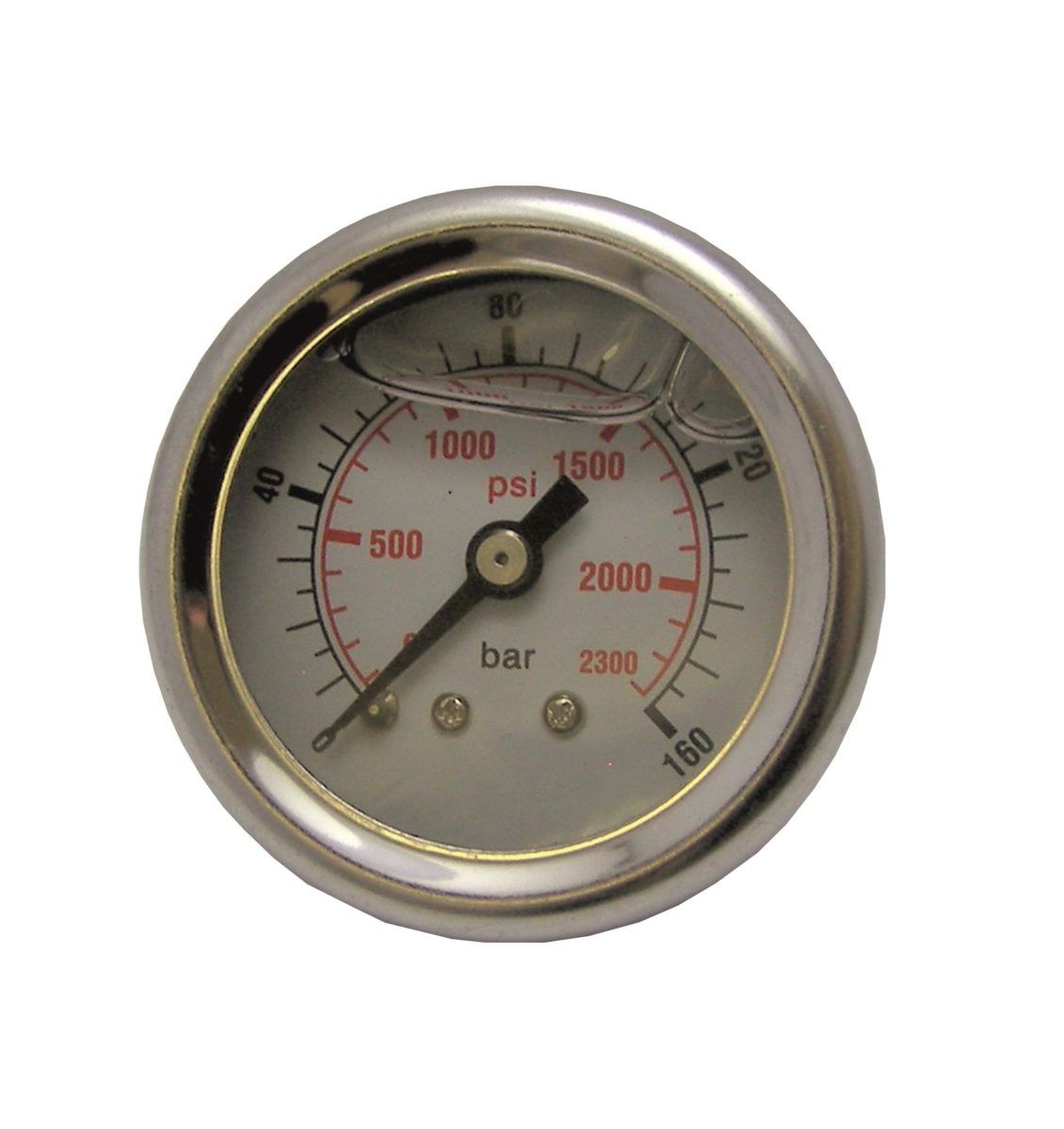 Pressure Gauge – 1/4″ Male Rear Mount, 52mm, Glycerine Filled 0–250 Bar