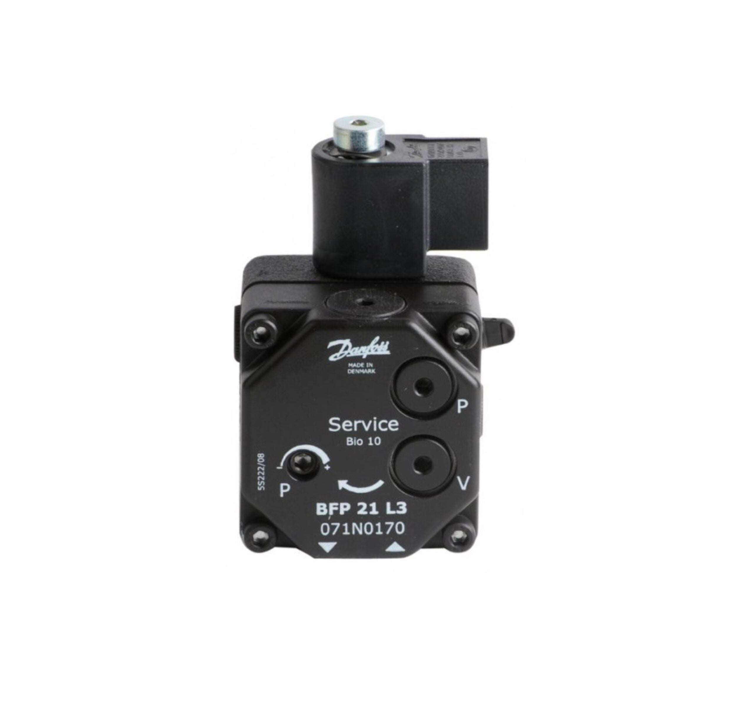 Danfoss BFP21L3 Fuel Pump with Solenoid – Left Hand Rotation, 1 or 2 Pipe Compatible, 32mm Hub