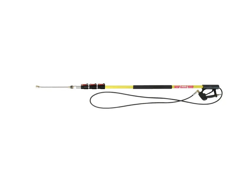 Lightweight Fibreglass Telescopic Pressure Washer Lance – 7.3m / 24 Foot – 250 Bar