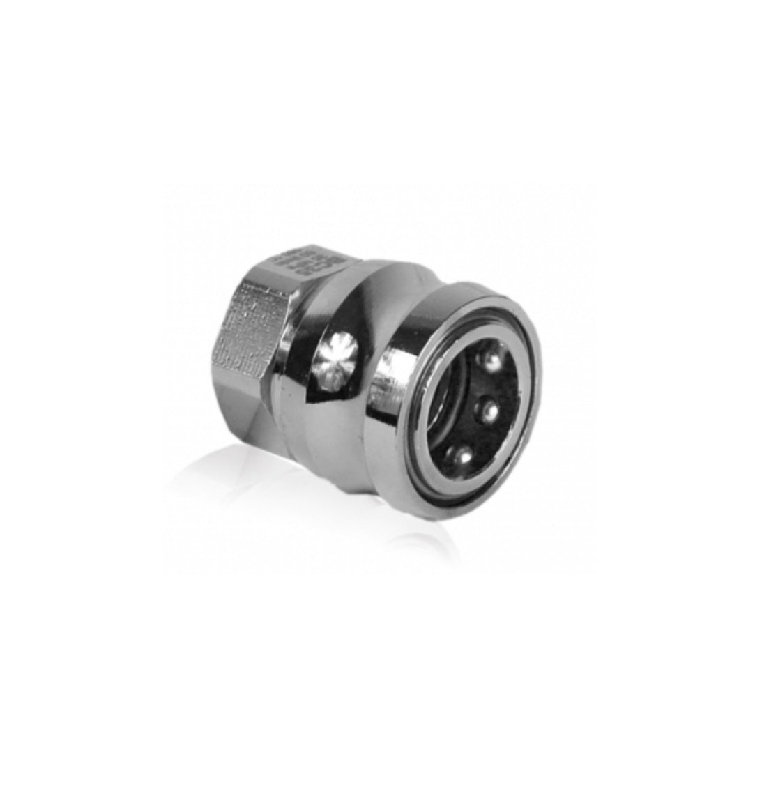 19.8mm Ø Heavy Duty High Pressure Plated Steel Quick Release Coupling (3 O-Ring) – Italian Made, 310 Bar Rated
