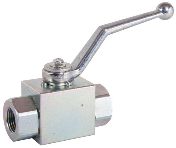 2-Way Ball Valve – 3/8" BSP, 500 Bar, Carbon Steel Body