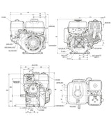 Honda GX240-QXQ4 Petrol Engine – 8.0 Hp, Recoil Start, 1" Shaft – Part No: GX240-QX