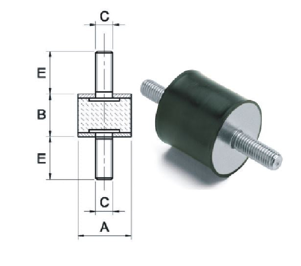 Male x Female Anti Vibration Mounting (AVM) - Versatile Vibration Isolation