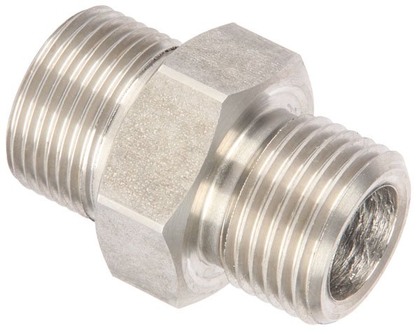 Plated Steel Coupling – Male x Male Thread – High/Low Pressure Fitting (Various Sizes)