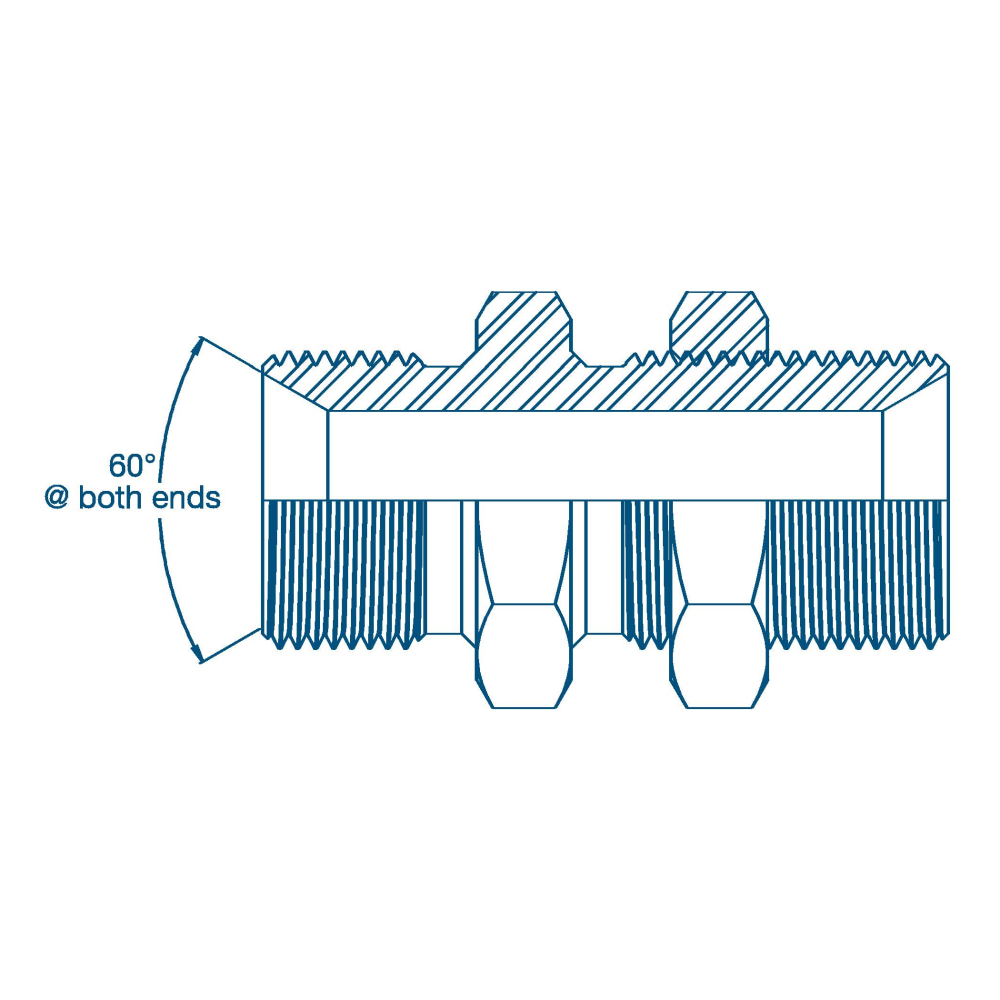 Plated Steel Bulkhead Fitting with Lock Nut - Secure High-Pressure Connections