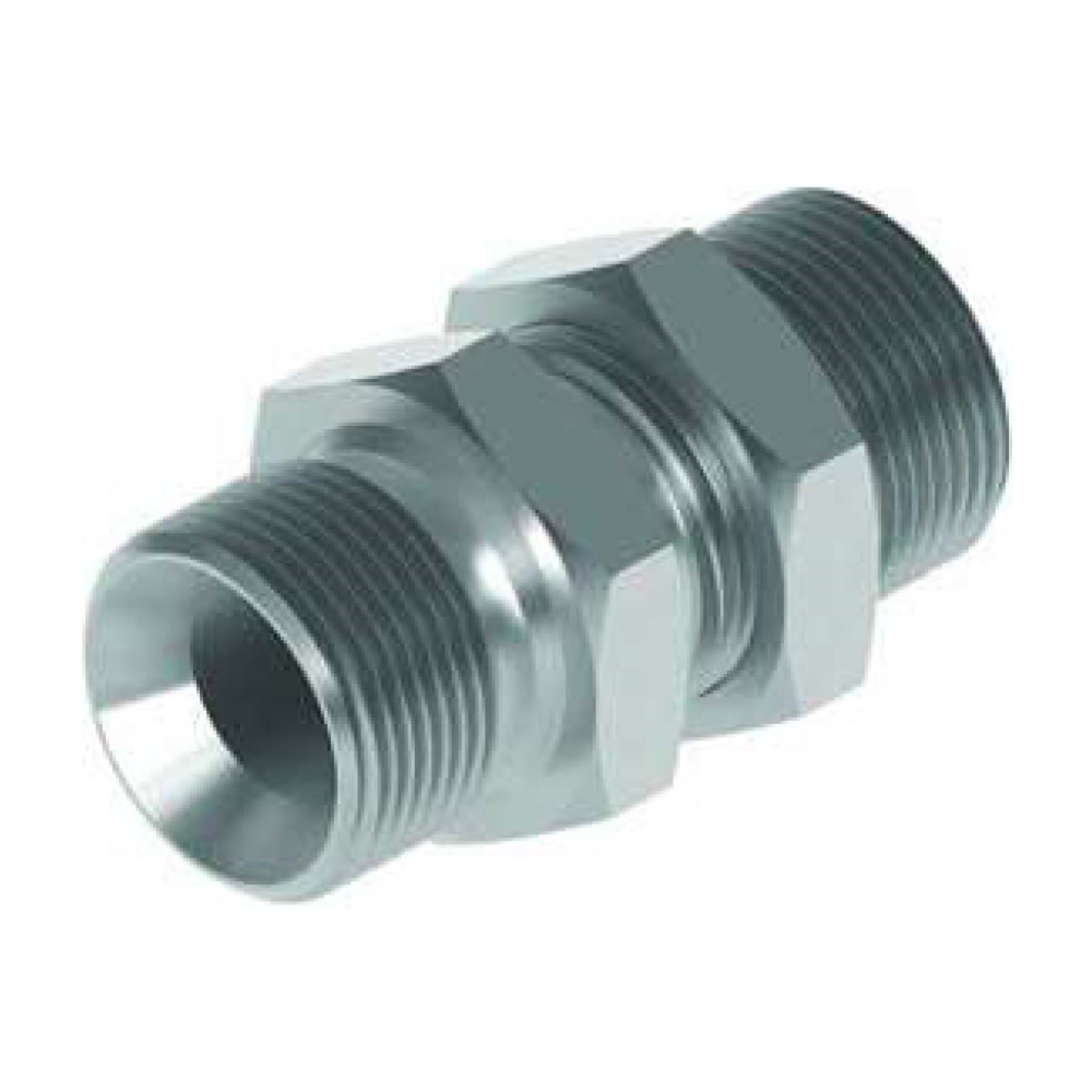 Plated Steel Bulkhead Fitting with Lock Nut - Secure High-Pressure Connections