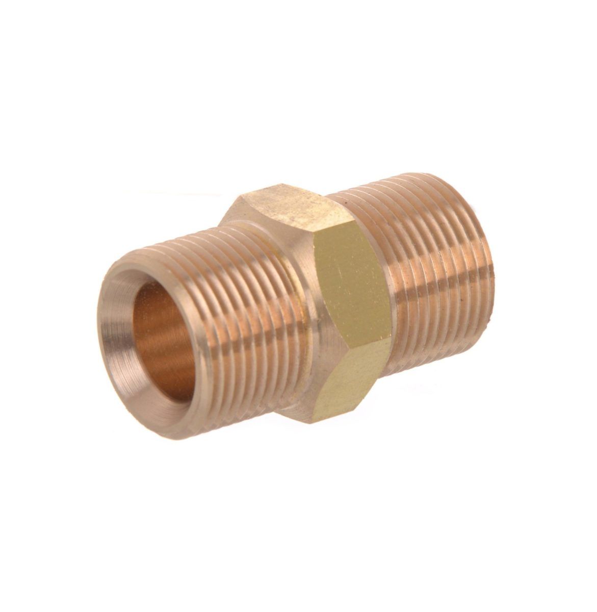 Brass Male to Male Nipple Adapter – 15mm M22 x 1/4" Thread (NOT FOR KARCHER)