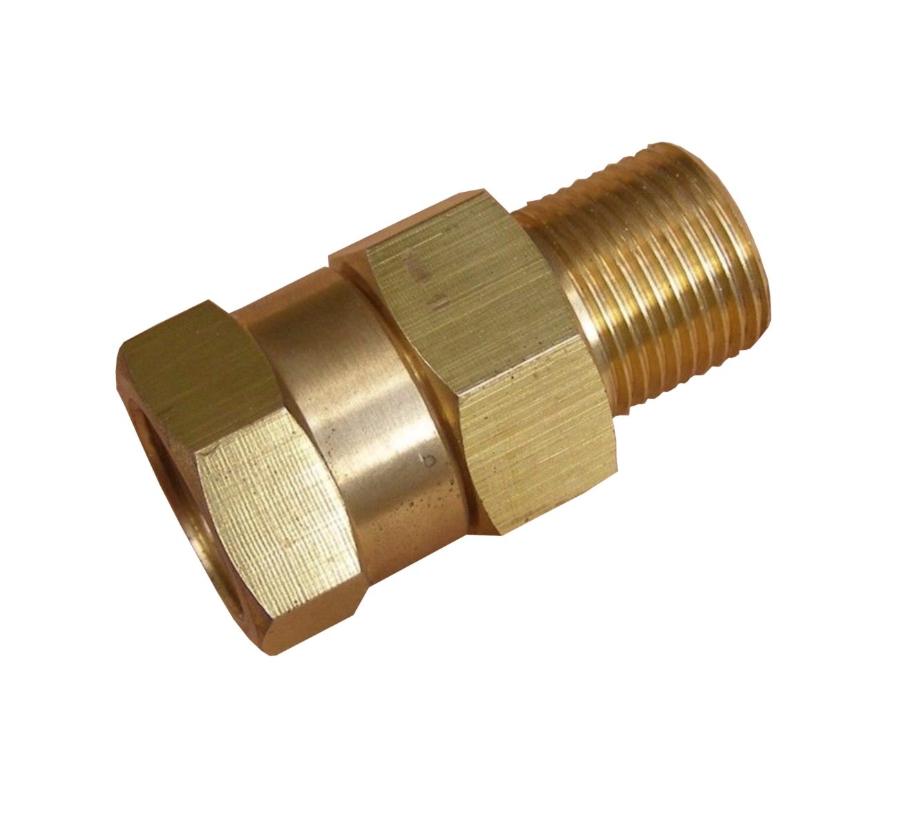 Compact Brass Swivel – 3/8″ Female x 3/8″ Male, 250 Bar, 30 L/min