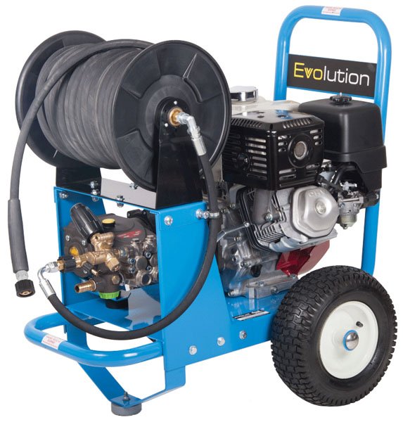 Evolution 2 15250 Petrol Pressure Washer - Extreme Pressure with Integrated Hose Reel for Ultimate Mobility