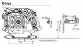 Honda GP160-QX3 Petrol Engine – 4.8 Hp, Recoil Start, 3/4" Shaft – Part No: GP160-QX