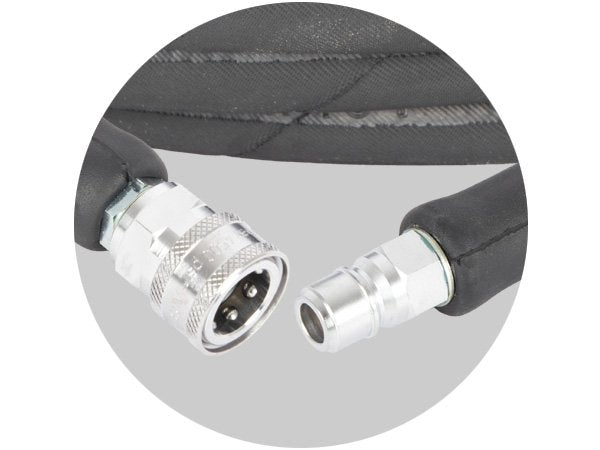 3/8" High Pressure Hose – 10–50m, 250 Bar, 1-Wire Rubber, Quick Release Kit (QRMF)