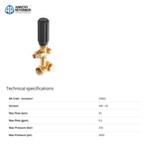 Annovi Reverberi Gymatic 3B Unloader Valve – 250 Bar – Control Set with Built-in Bypass – Part No: 20080 / 20802