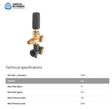 Mini Matic 4B Unloader Valve – 180 Bar – Built-in Bypass – Part No: 20821
