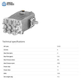 Annovi Reverberi RG 21.20 Solid Shaft Pump – 21 l/min @ 200 Bar – 1450 RPM – 24mm Solid Shaft
