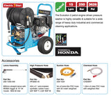 Evolution 2 15250 Petrol Pressure Washer - Electric Start, Extreme Pressure & Integrated Hose Reel