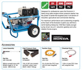 Evolution 3 21200 Pressure Washer - Electric Start, Max Flow, Professional Power & Gearbox Driven