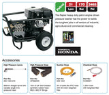 Rapier 21170 Petrol Pressure Washer - High Flow, Robust Power with Gearbox Drive