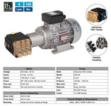 Interpump FE51 Series Motor Pump Unit - Powerful 100 Bar, 6 Lpm Cleaning Force