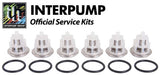 Interpump Service / Repair Kit 169 - 6x Suction / Delivery Valves (36.7127.01) Applications up to 85°C