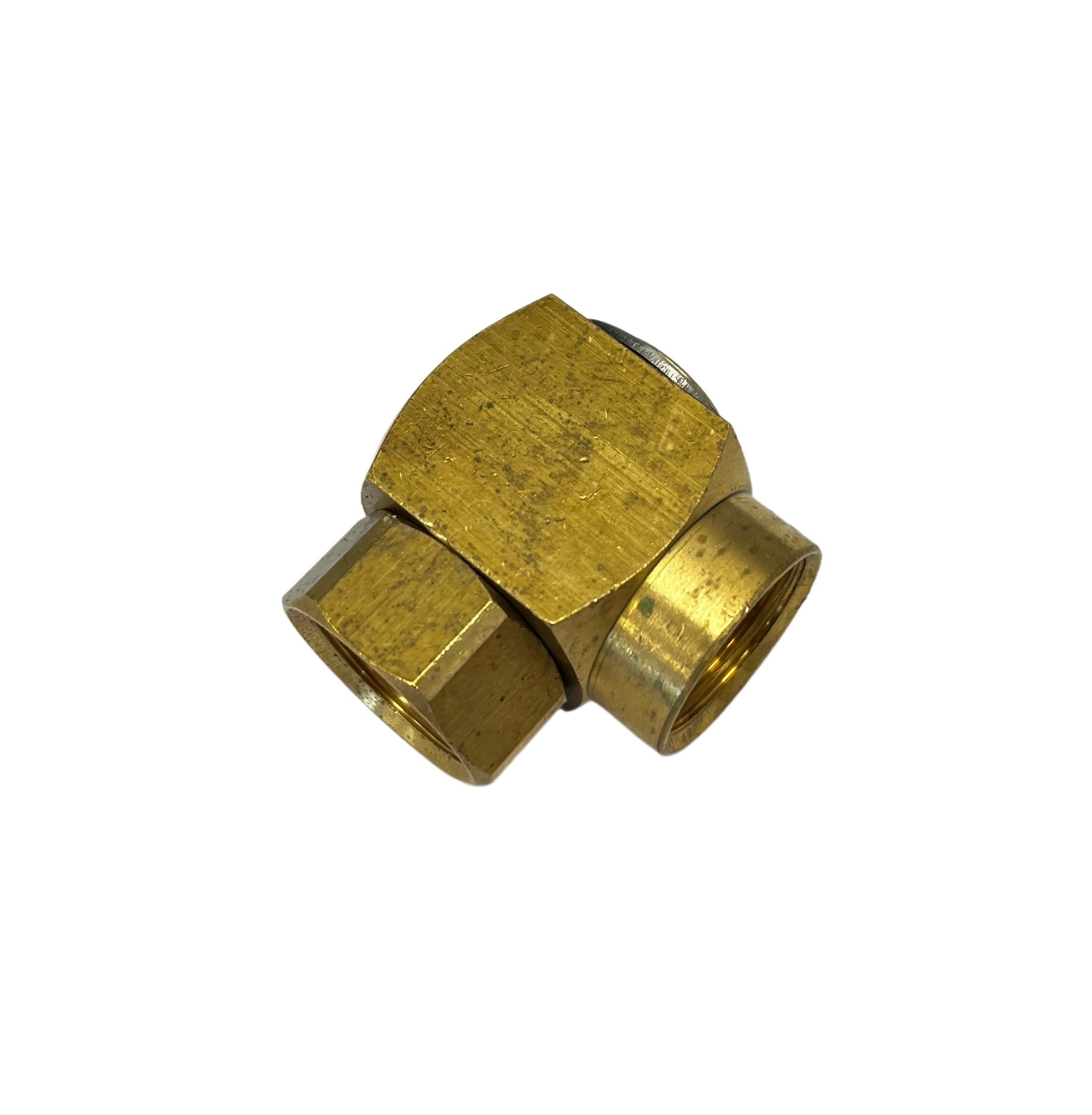 Low Pressure Brass Swivel – 1/2″F x 1/2″F, 90° Angle, 20 Bar Rated