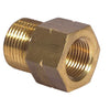 Brass M15 Male x Female Coupling – M15 Internal Bore, M22M x 1/4"F (NOT FOR KARCHER)