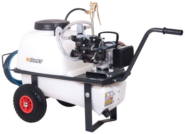 Comet MC20/20 50L Wheelbarrow Tank – 18.5 l/min @ 20 Bar – 230V Motor – Part No: WBU-50-1820E