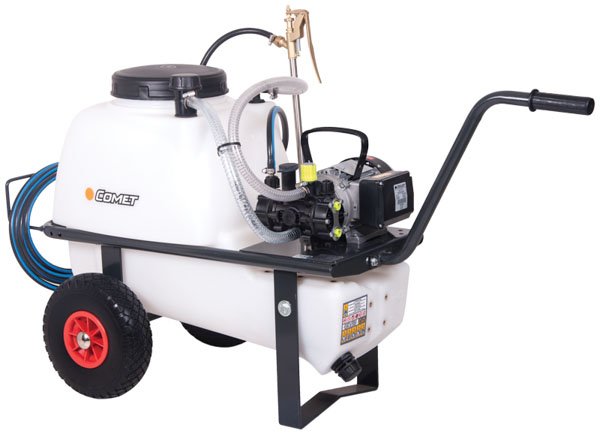 Comet MC8 50L Wheelbarrow Tank – 6.9 l/min @ 15 Bar – 230V Motor – Part No: WBU-50-715E