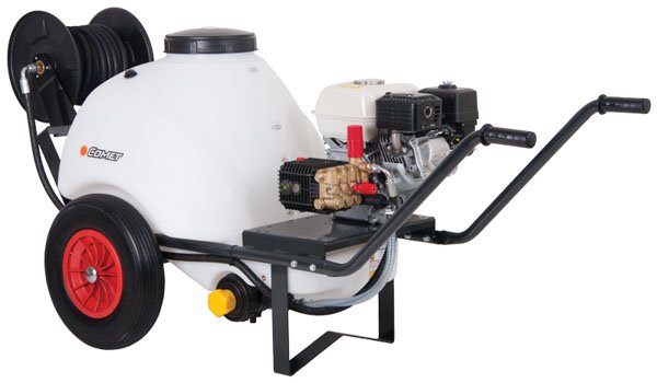DPM Wheelbarrow Pressure Washer – 150 Bar, 8 Lpm, Honda GP160, 10m Hose, 120L Tank – Part No: WBU8150P
